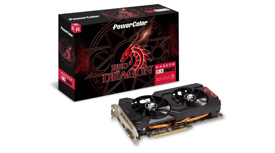 PowerColor Red Dragon Radeon RX 570 8GB GDDR5 (AXRX 570 8GBD5-DHDV3/OC)
